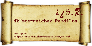 Österreicher Renáta névjegykártya
