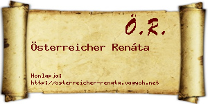 Österreicher Renáta névjegykártya