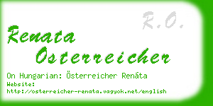 renata osterreicher business card