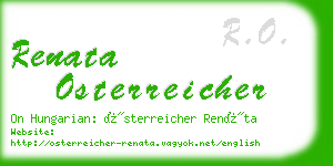 renata osterreicher business card